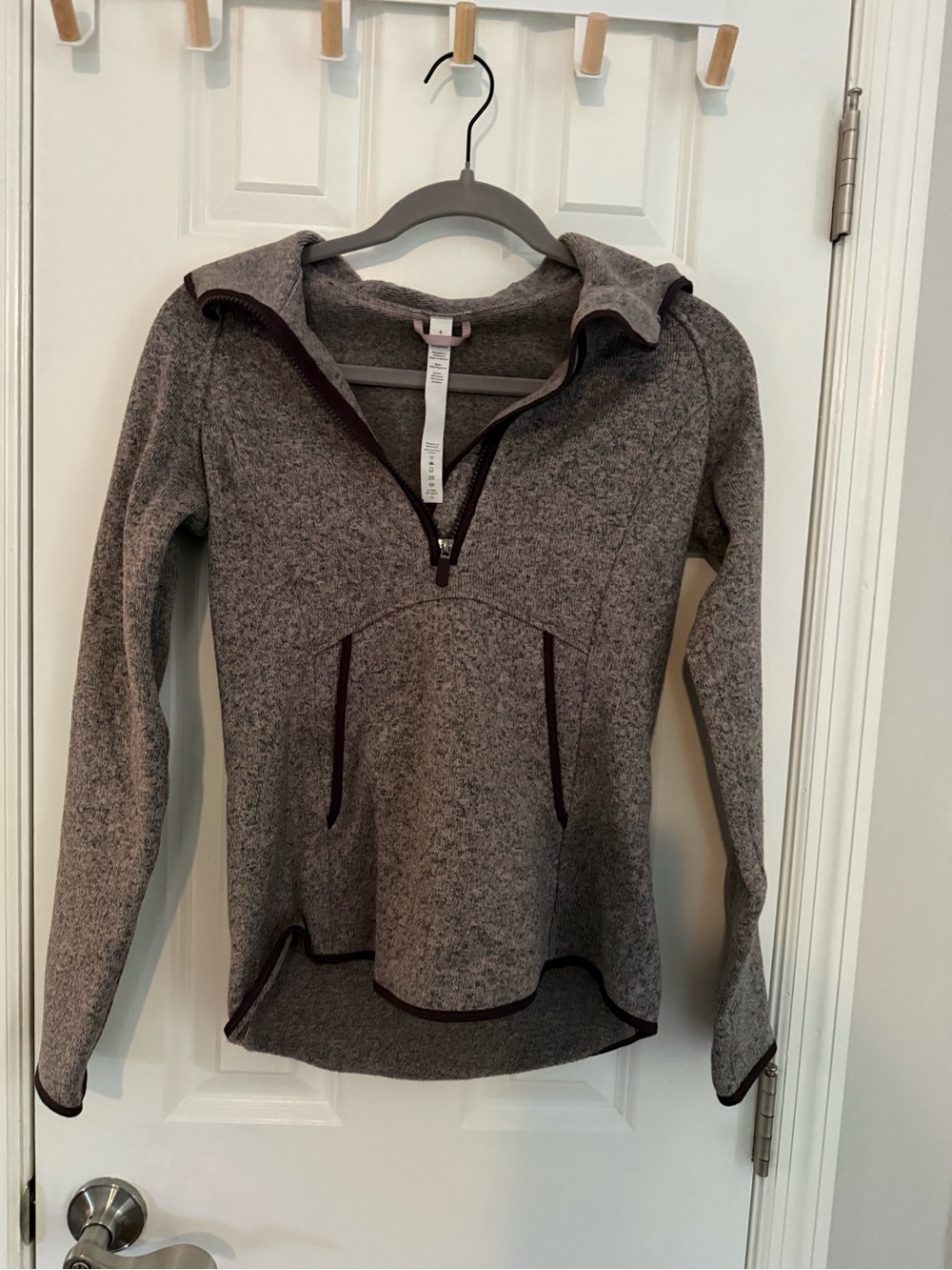 lululemon Heathered Charcoal Gray Fleece Pullover
